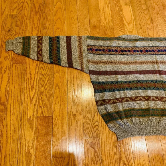 Paul Stuart Mens 100% Alpaca Wool Hand Knit Sweater Size L - Picture 13 of 14